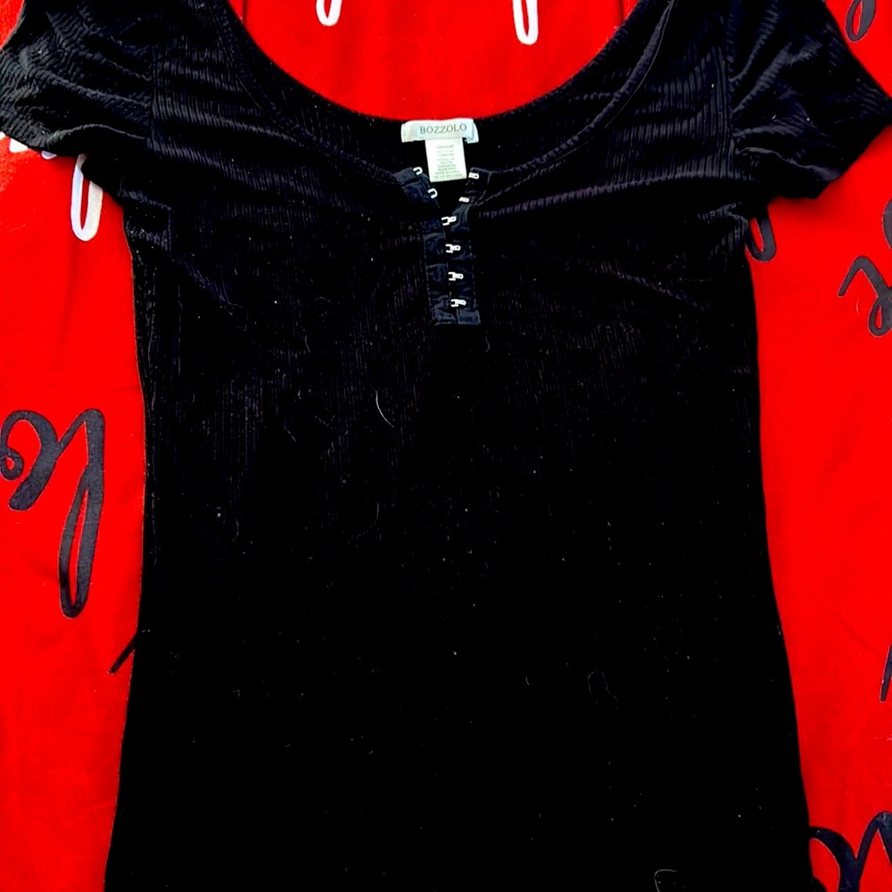 Bozzolo black clasp shirt